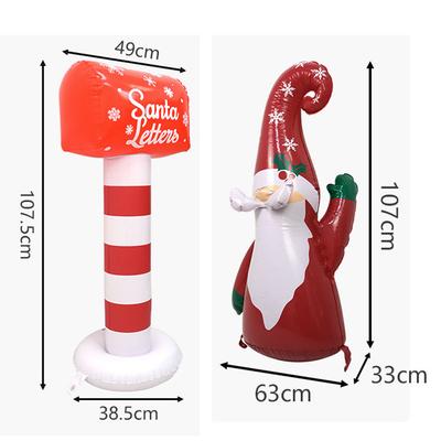 Weihnachts-Schlauchfiguren Weihnachtsmann Innen-Deko Aufblasbarer Weihnachts-Zwerg Heimdeko für die Feiertagssaison
