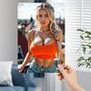 Orange Bikini Woman Metal Sign Wall Decor Durable Iron Plate for Home Bar Cafe Cave Christmas Gift