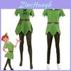 Fantasia Cosplay de Peter Pan para Adultos e Crianças Roupa para Festa de Halloween