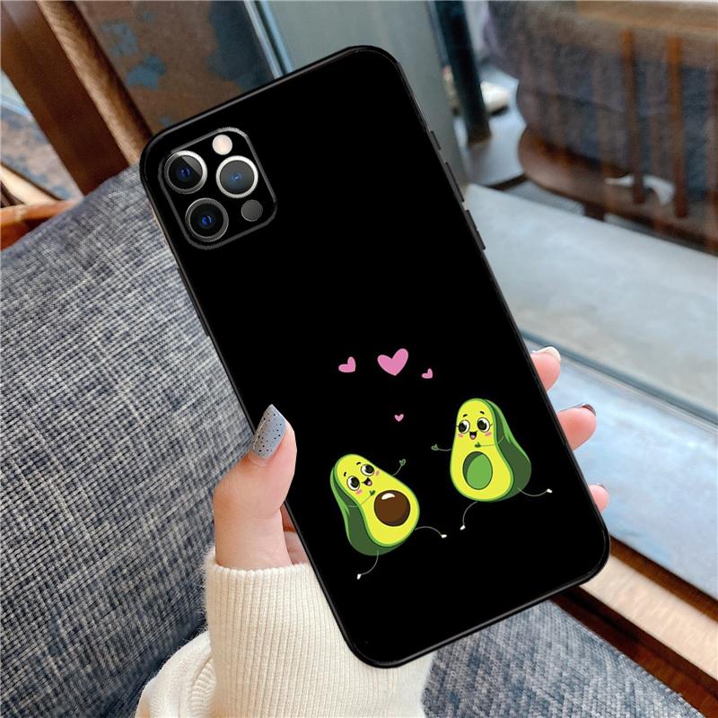 Cute Avocado Fruits Phone Case For iPhone 16 15 14 12 11 13 Pro Max 12 13 mini XR 15 16 Plus 16e Cover Shell