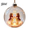 Acryl-Ornamente für Wandleuchte Leuchtendes Sternzeichen Weihnachtsornament Leuchtendes Schild Kugel mit Warm-LED Feiertagspartyzubehör 3D Klar Hängender Anhänger
