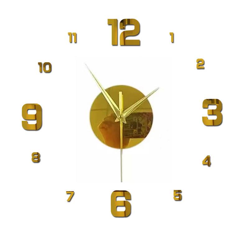 Nordic Minimalist Living Room 3D DIY Wall Clock - Large European & American Style