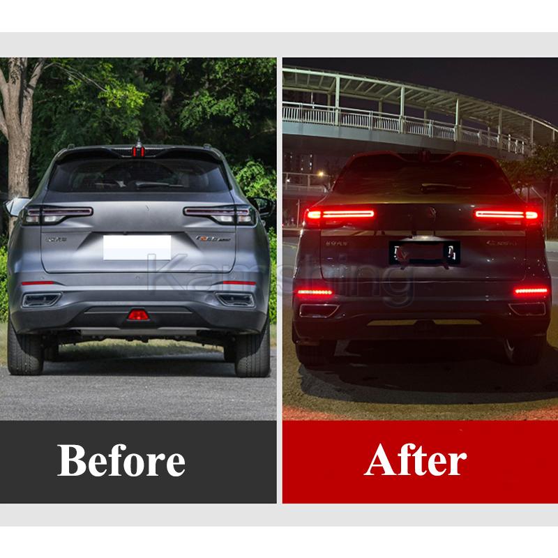 Kamshing a Pair LED Rear Bumper Light For Changan CS55 Plus 2 Generation LED Streaming Lamp Rear Brake Light Stop Lamp