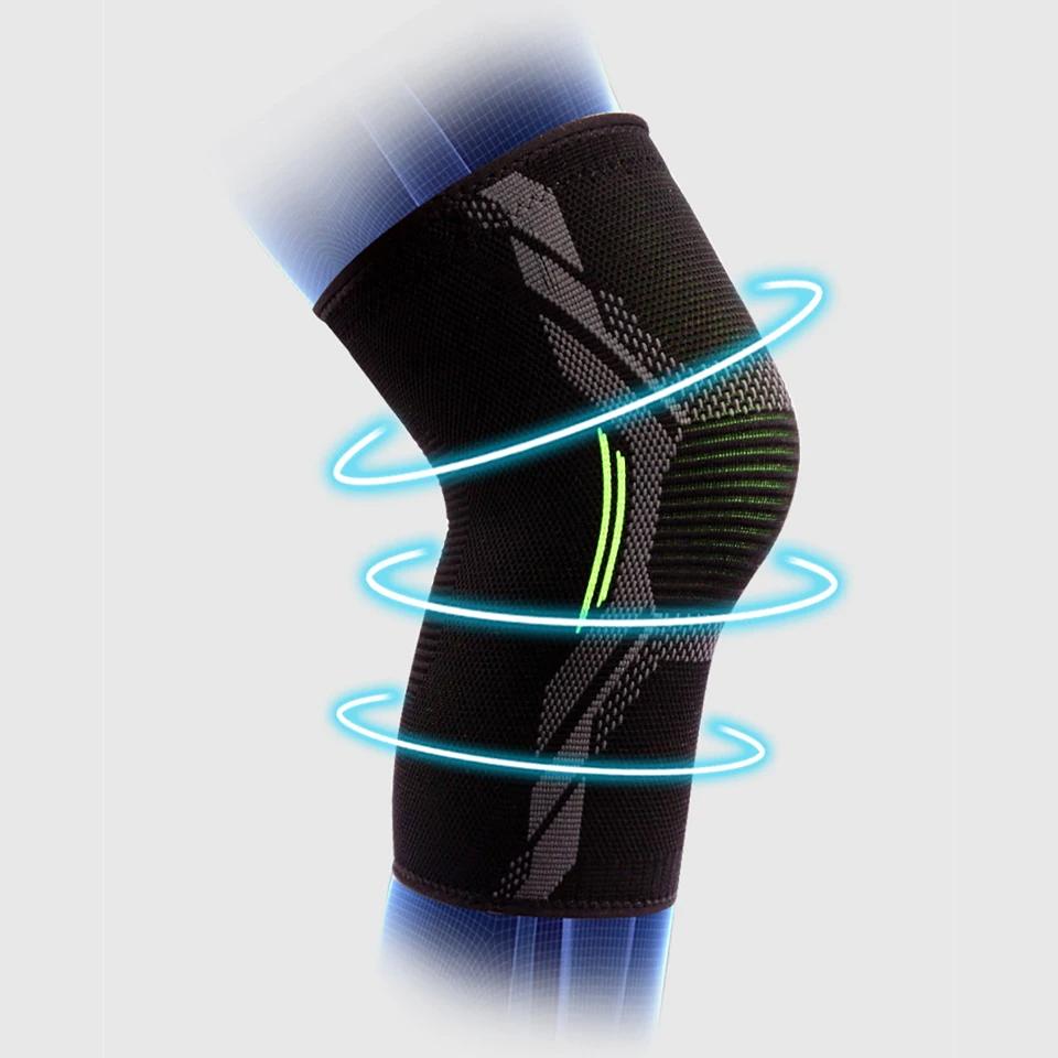 1Pcs Knitted Nylon Sports Knee Pad Warm Cold-Proof Sleeve for Running Basketball Skipping Rope Riding Protective Gear