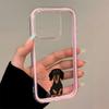 Dachshund Dog Pattern Clear Phone Case For iPhone 17 16 15 14 13 12 11 Pro Max Air Plus 2 In 1 Candy Color Silicone Soft Cover