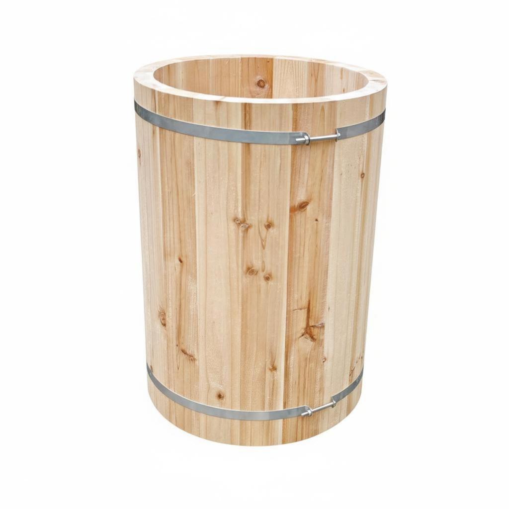 Traditional Round Beehive Handmade Wooden Barrel Fir Wood Bee for Beekeepers,