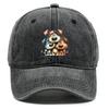 Cute Schnauzer Dog Printed Baseball Cap Adjustable Retro Baseball Hat Unisex Womens Cap For Outdoor Travelling Mountaineering