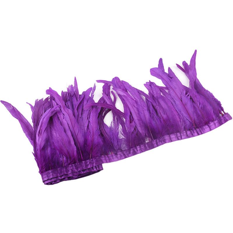 20-25Cm Dyed Cock Tail Feathers Edging Stage Show Costume Shawl Costume Accessories