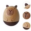 Tumbler Capybara Toy,Wood,Sturdy,Creative, Party Favors,Cute,Wobble Toy Cartoon for Table Home