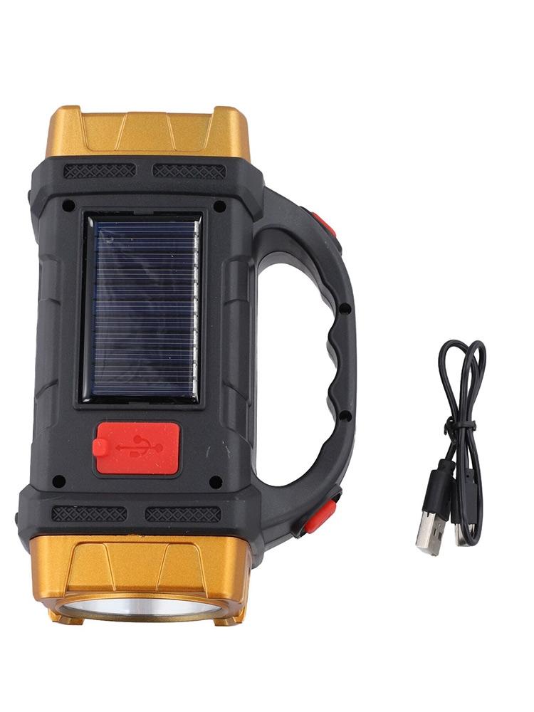 Efficient Solar Charging Solar Flashlight USB Rechargeable Light