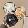 Mori Style Pearl Flower Mesh Hair Clip for Women