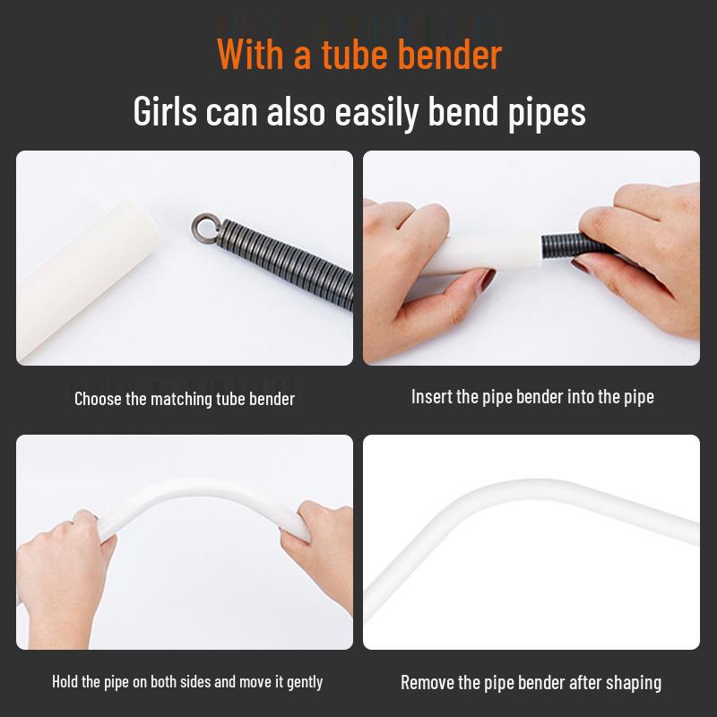 Manual PVC Conduit Bender, 1.5m Extension Bending Spring - Electrician's Wire Threading Tool