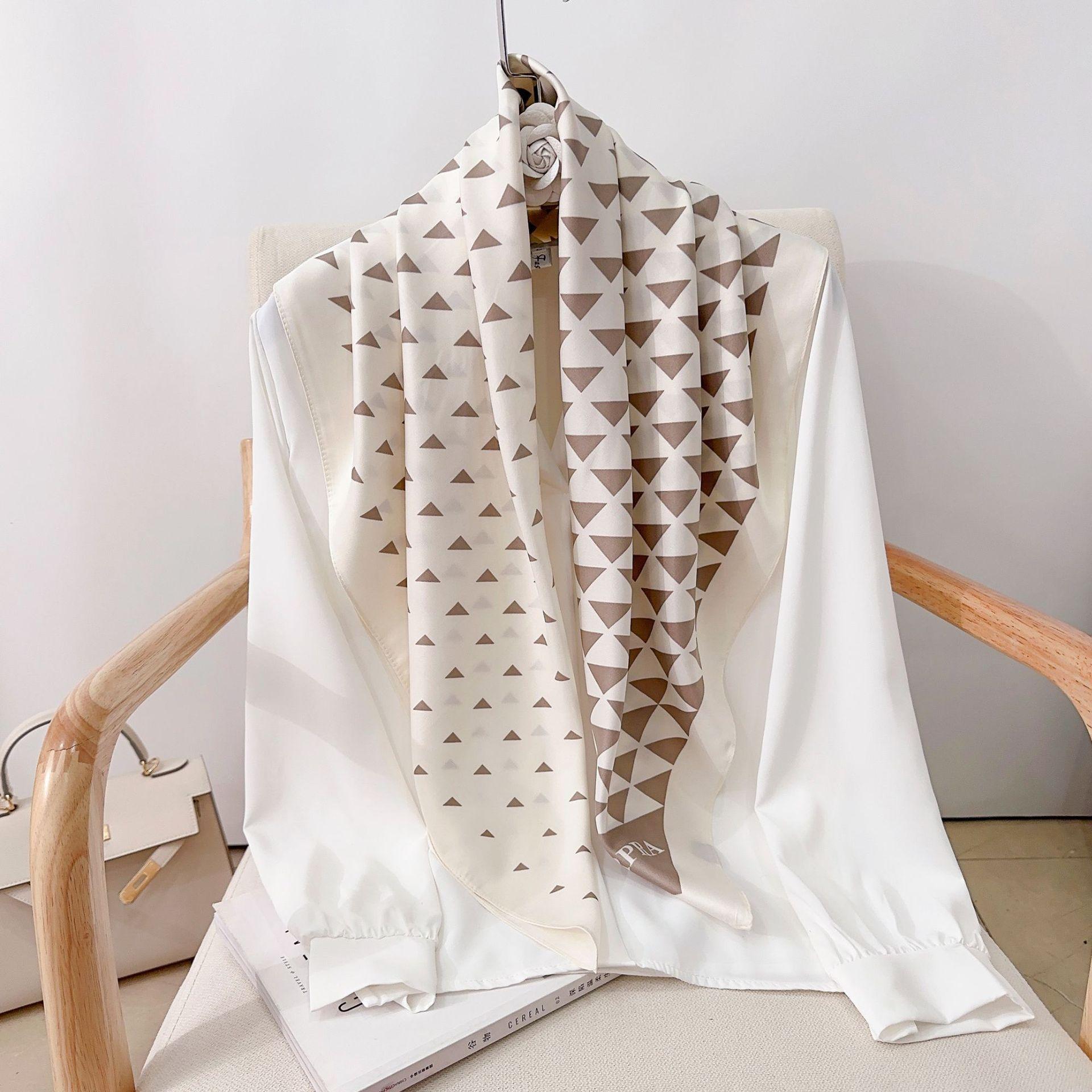 

90 см квадратный большой квадратный шарф Four Seasons, роскошная декоративная рубашка, профессиональный платок, повязка на голову, солнцезащитный платок 90*90cm