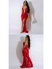 Sexy durchsichtiges Netzkleid mit hohem Schlitz für Damen
