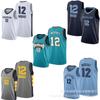 Memphis Grizzlies Ja Morant 12 Retro City Edition Basketbalový dres Zelený Unisex Bavlna Sportovní oblečení Muži Ženy