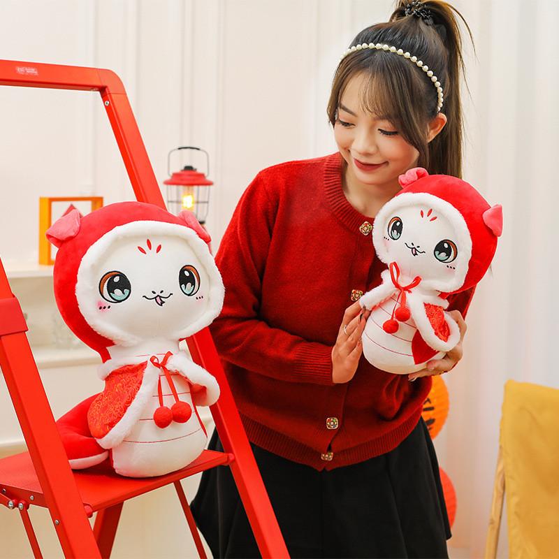 Snake 2025 Mascot Plush Toy Fill Dolls Room Decor Spring Festival Toys Gift