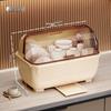YouShu Kitchen Bowl and Dish Storage Cabinet with Lid and Drainage Tray