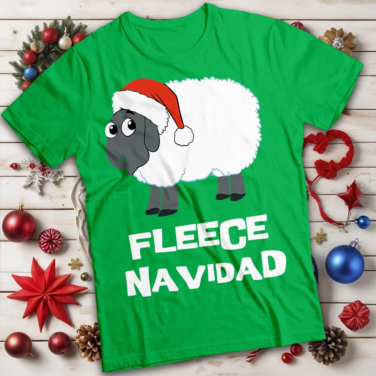 

Fleece Navidad Funny Ugly Mens and Womens Christmas T-Shirt Tee #MC M