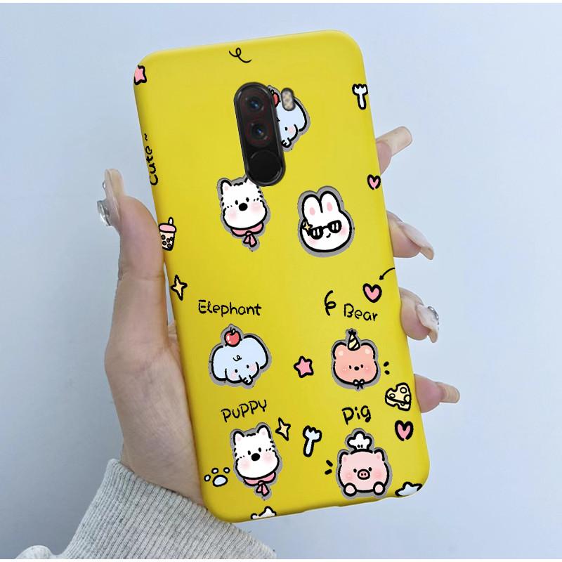 For Pocophone F1 Case Cute Cartoon Panda TPU Soft Silicone Phone Case For Xiaomi Pocophone F1 Back Cover PocoF1 Poco F 1 Fundas