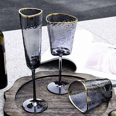 Phnom Penh Red Wine Glass Cup Triangle Wine Glass Crystal Glass High Champagne Sparkling Glass Home Foreign Wine
