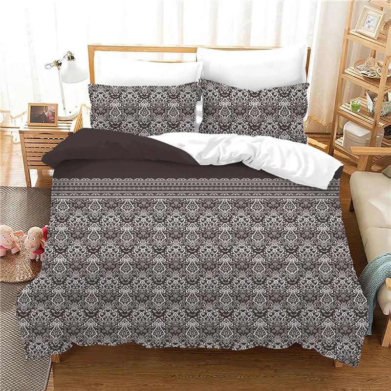 Luxury Duvet Cover Sets King Size 3Pcs Super High Grade Oft Comfortable Deluxe Bedding Set Western Housse De Couette 240X260 Hot