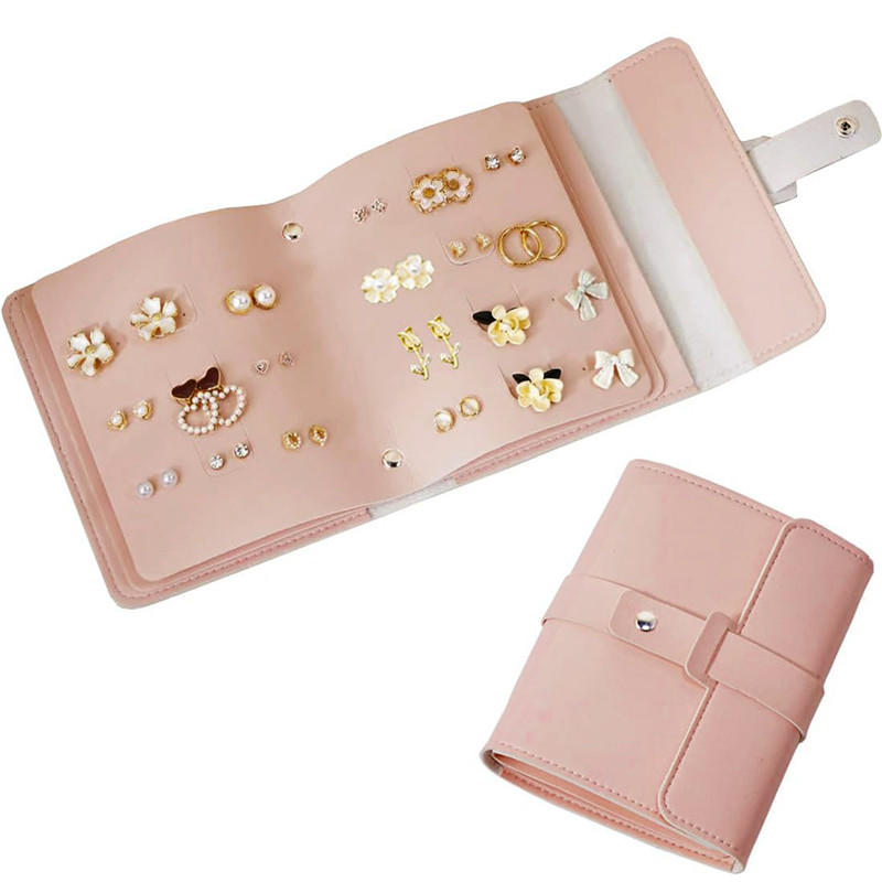 Portable Travel Earring Storage Bag Mini Jewelry Organizer Pouch for Earrings Rings Necklaces Small Accessories Carrying Case