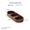 Solid Walnut Wooden Fruit & Salad Bowl - Round Plate for Dining & Household Use
