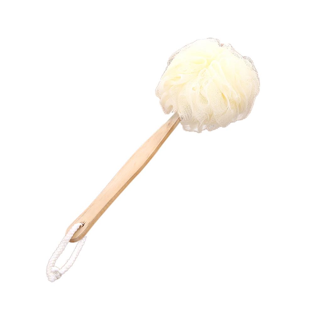 Nowa długa rączka wisząca miękka siatka tylna ciało szczotka do kąpieli prysznic gąbka