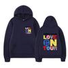 Love on Tour Print Fashion Sweatshirt Hip Hop Casual Tops Oversize Unisex Autumn Winter Fleece Streetwear Tops