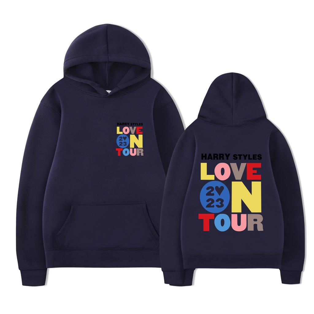 Love on Tour Print Fashion Sweatshirt Hip Hop Casual Tops Oversize Unisex Autumn Winter Fleece Streetwear Tops
