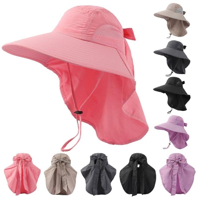 Unisex Fisherman Hat Neck Flap Bucket Hat For Girls Versatile Fashion Neck Flap Hat Bucket Hat Multiple Color