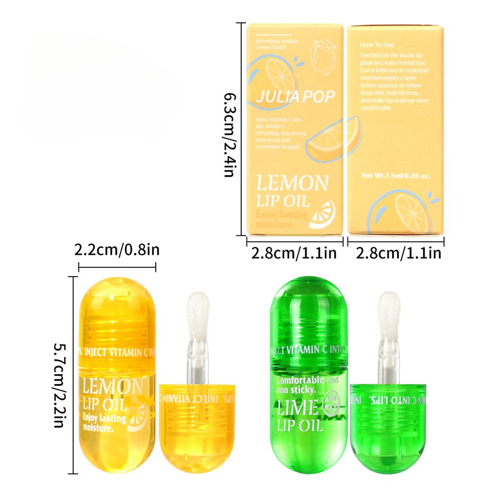 Lime Capsule Lip Oil Hydrating Moisturising Glass Hydrating Lip Gloss for Women Day and Night Repairing