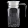 Tbest Acrylic Pitcher with Lid,Transparent Juice Jug Water Pitcher for Iced Tea,500ml Acrylic Transparent Bottle Striped Water Ice Cold Jug with Lid