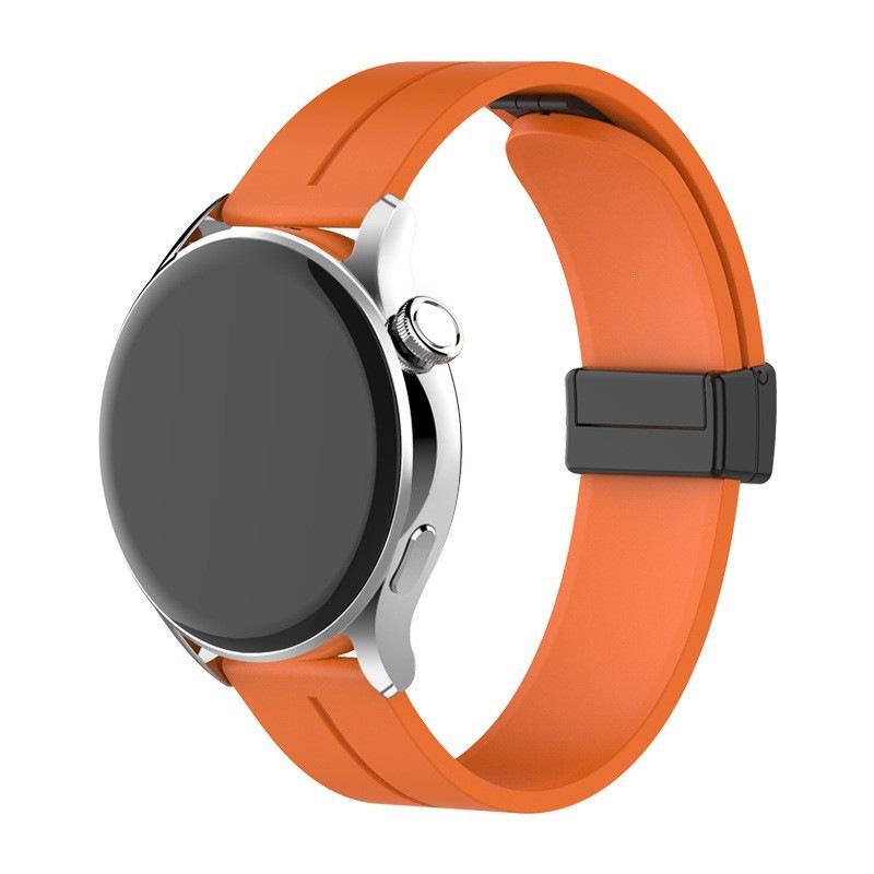 Universal Magnetic Silicone Strap for Huawei GT6 Pro, Samsung 8, Garmin, Xiaomi 20-22mm