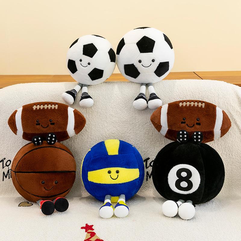 Basketball Football Volleyball Badminton Rugby Volleyball Baseball Tennis Doll Pendant Plush Toy