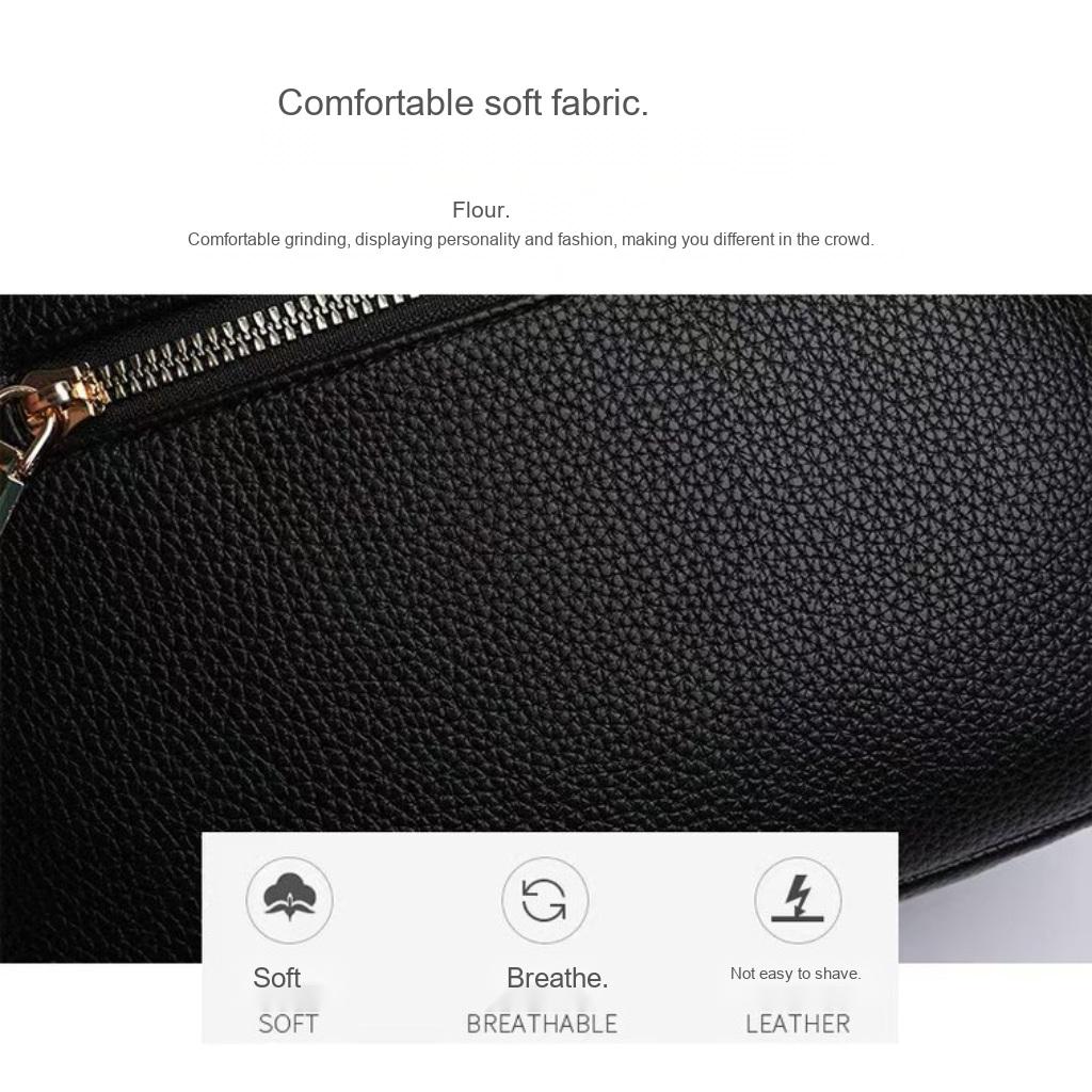 Crossbody Bag Women Faux Leather Multi Zipper Daily Commute