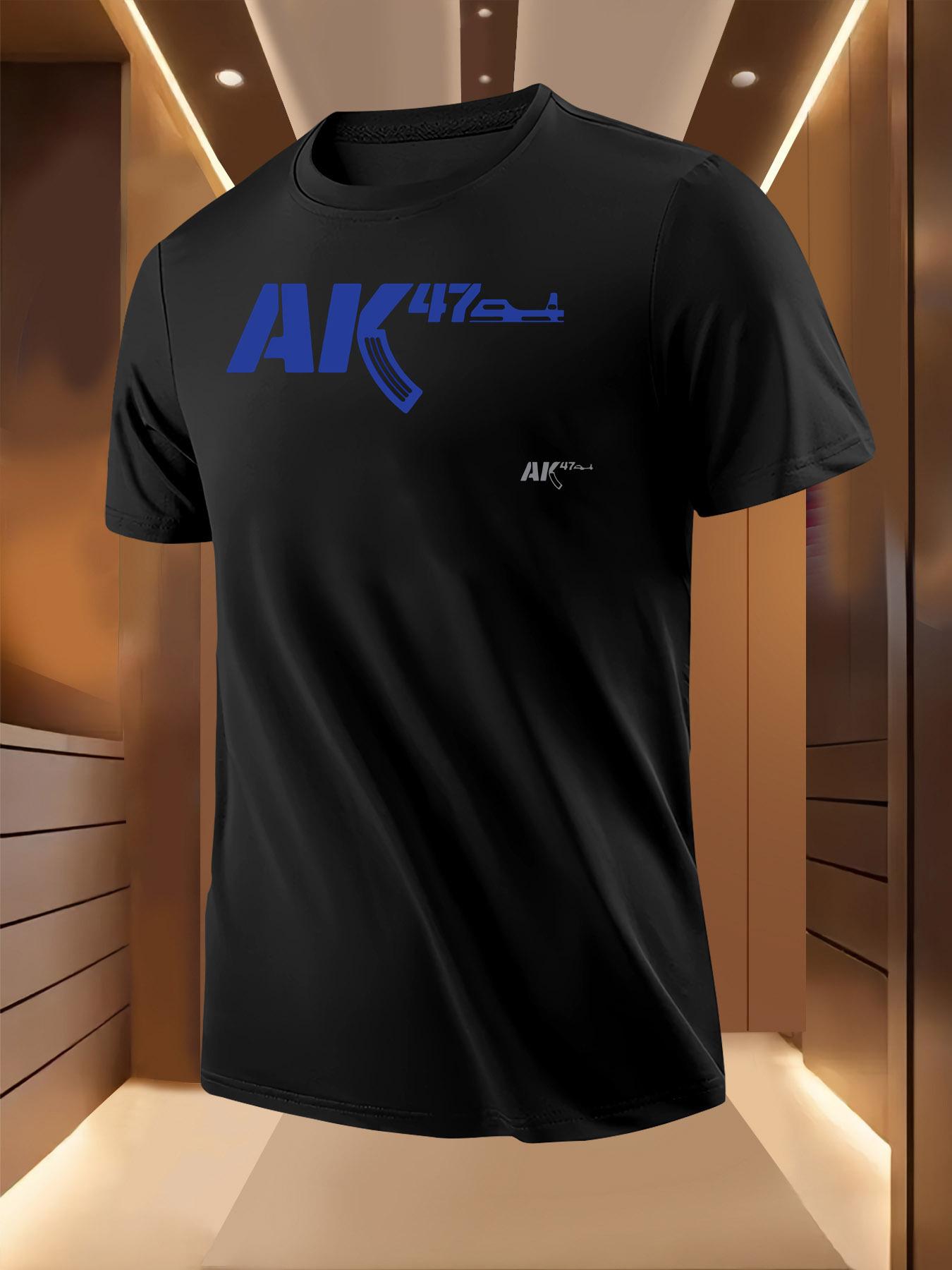 AK47 Letter Print Pattern Tshirt M