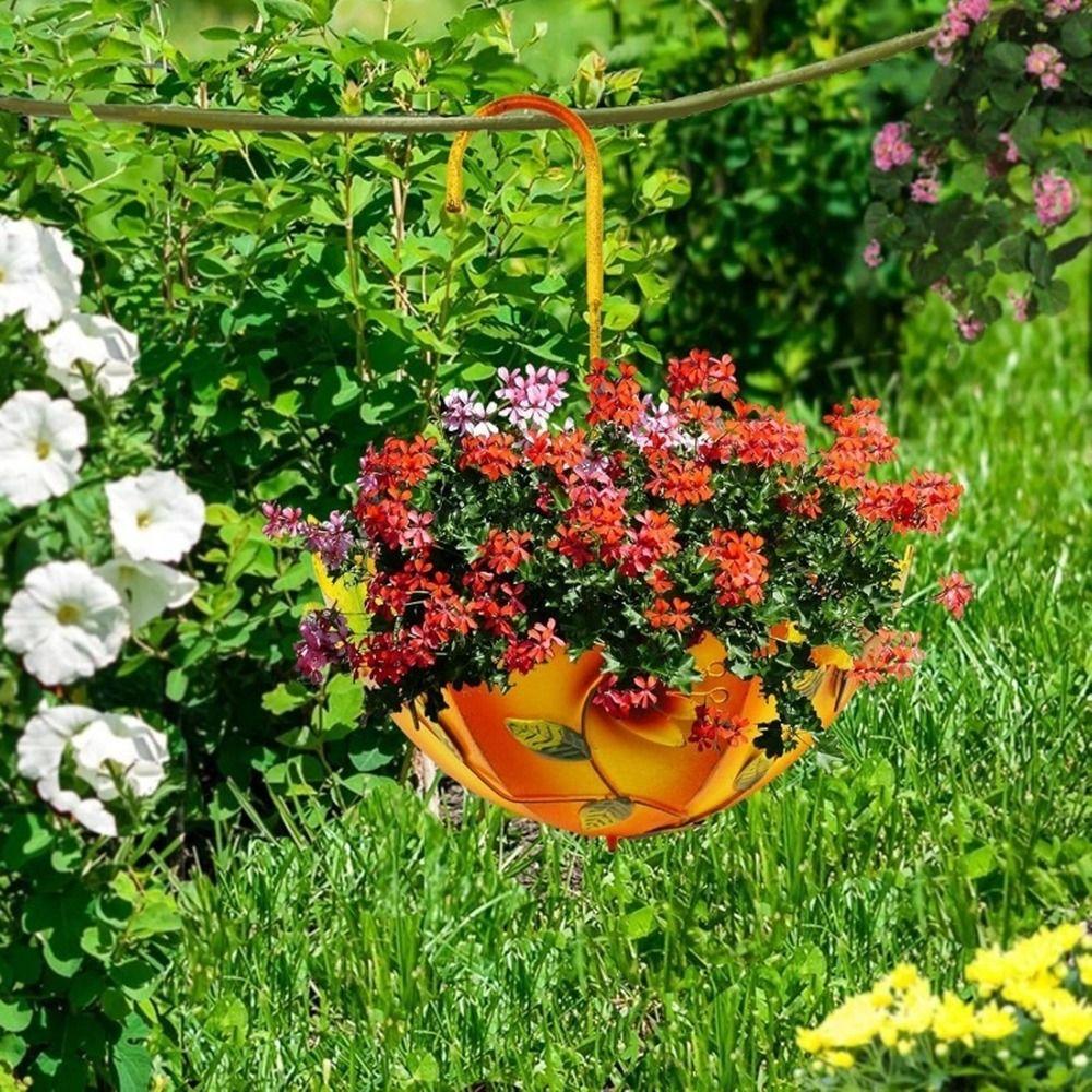 Decorative Umbrella Shaped Flower Pot Wall Mounted Hanging Flower Pot  Farmhouse