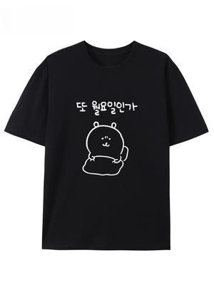 2025 Sommer Baumwolle Kurzarm T-Shirts Mode Niedlicher Cartoon Druck Rundhals Atmungsaktiv für Übergroß Lässig Locker Unisex Oberteil