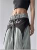 Women's American Design Color-Block Lace-Up Scimitar Pants: Spring/Summer 2025 Hip-Hop Parachute Dance Pants
