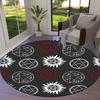 Supernatural Round Area Rug,Carpet Rug for Living Room Bedroom Sofa Playroom Decor,Non-slip Floor Mat