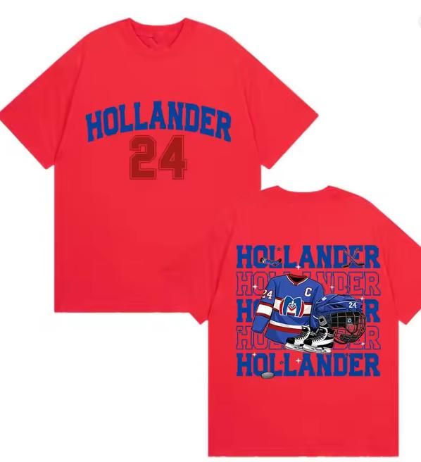 Heated Rivalry 100Cotton Unisexs Shirt Jersey Commemorative Tshirt Summer Shane Hollander 24 Short Sleeve Unisex Streetwear Shirt