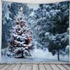 Διακόσμηση Σπιτιού χριστουγεννιάτικη ταπετσαρία Κρεμαστό Τοίχου Χριστουγεννιάτικο Χιόνι Εκτύπωση Χριστουγεννιάτικου Δέντρου Χριστουγεννιάτικη Ταπετσαρία Διακόσμηση Τοίχου Υφασμάτινο Φόντο