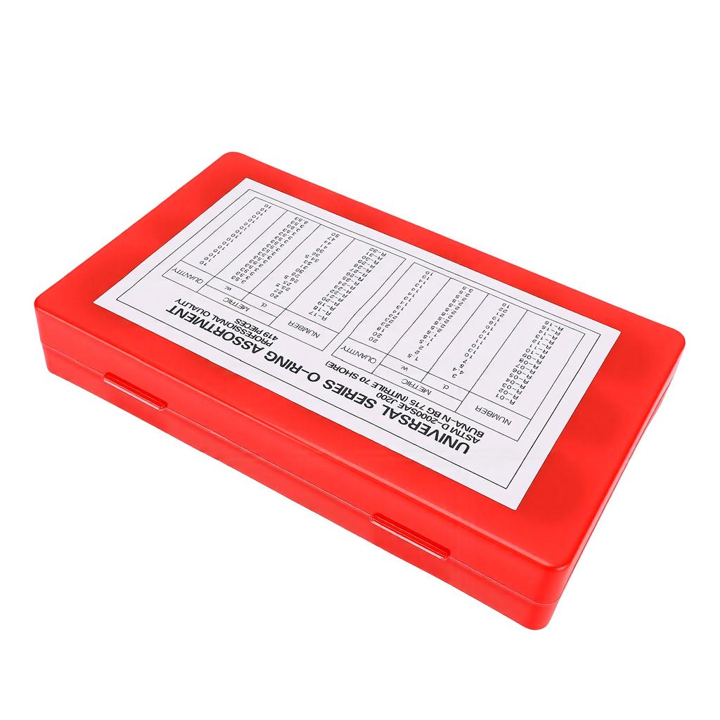 419PCS O Ring Kit Metric 32 Sizes 3 50mm Oil Proof Nitrile Rubber O Ring Washer Set for Automotive Hydraulic Plumbing