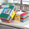 10-Piece Colorful Scouring Pad Set: Home, Kitchen, and Bathroom Cleaning Essentials - Brushes, Dish Cloths, and Sponge Wipes.