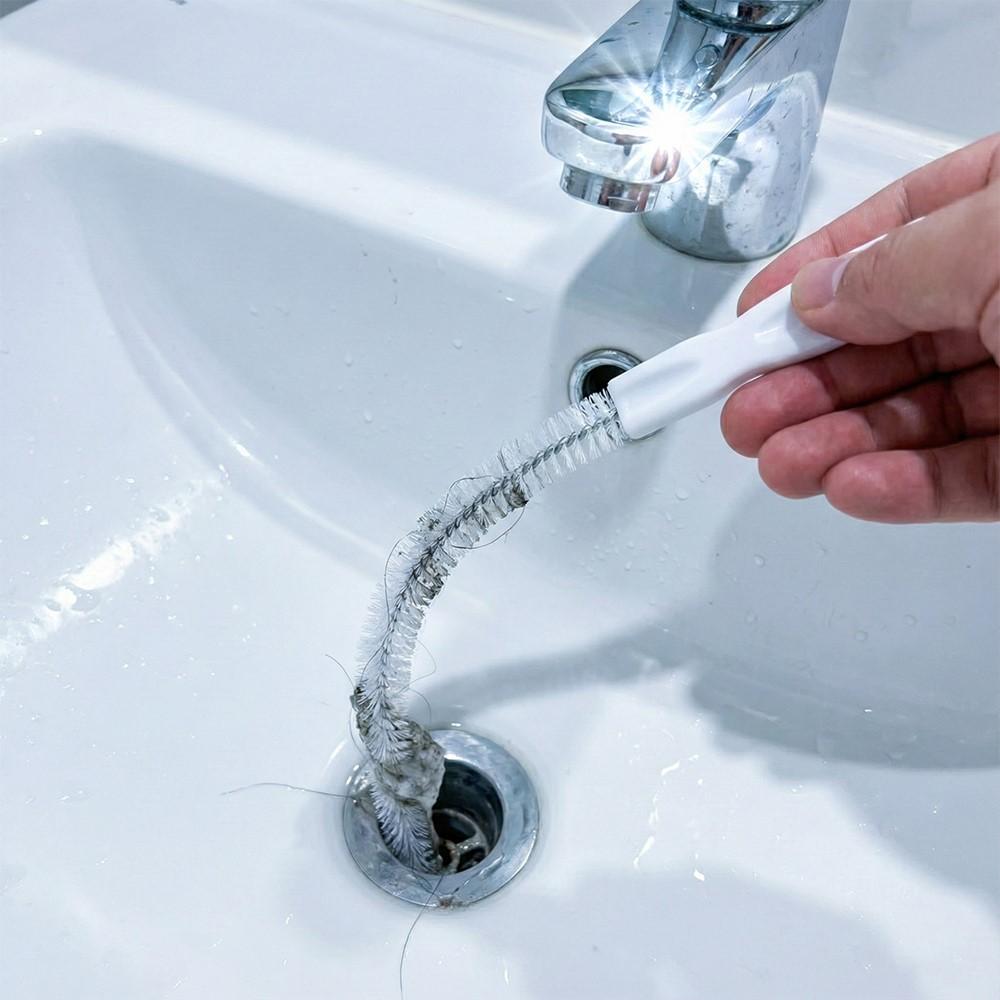 Pipe Dredging Brush Bathroom Hair Sewer Sink Cleaning Brush Drain Cleaner Flexible Cleaner Kitchen Clog Plug Hole Remover Tool