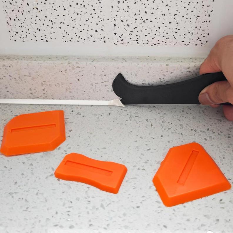 Silicone Caulking Kit: Multi-functional Trim & Rubber Scraper Tool