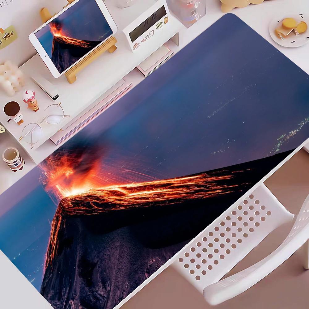 Volcanic eruption Mouse Pad Gaming Mouse Pad Mouse Pad with Edges and NonSlip Rubber Base Extended Mouse Pad