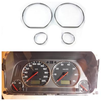 One Set of 4 Pieces Car Styling Chrome Dashboard Gauge Ring Set For Volkswagen For VW Jetta / Vento MK3