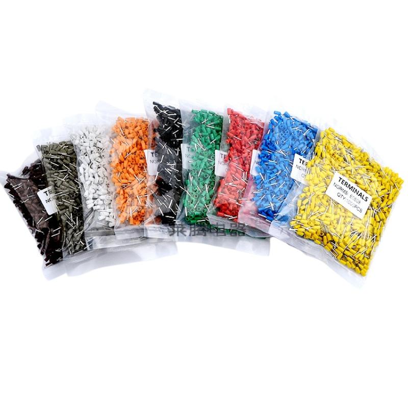 E0508 E7508 E1008 Tubular Crimp Terminals 1000pcs for Reliable Electrical Installations